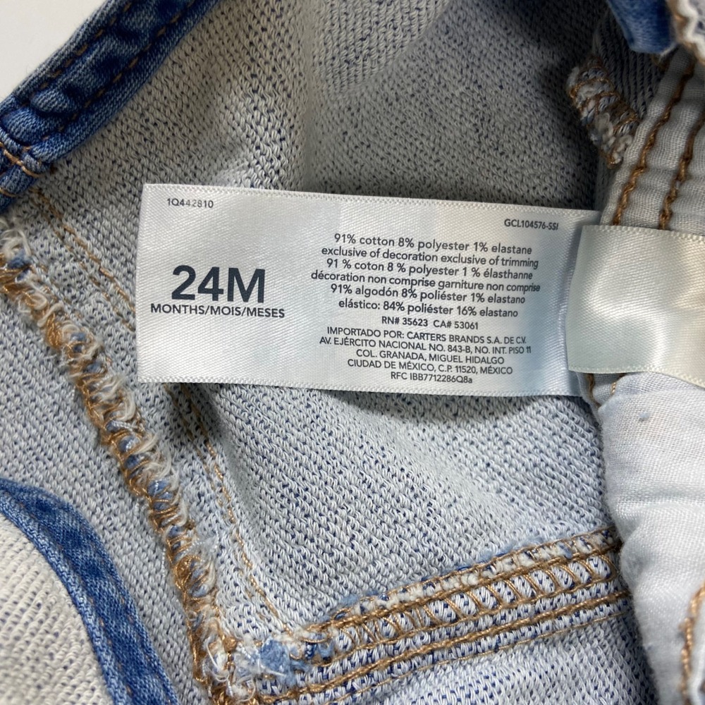 OshKosh B'gosh Baby Boys‎ Denim Overalls Bib Pants 24M Blue  NEW Snaps - Picture 5 of 8